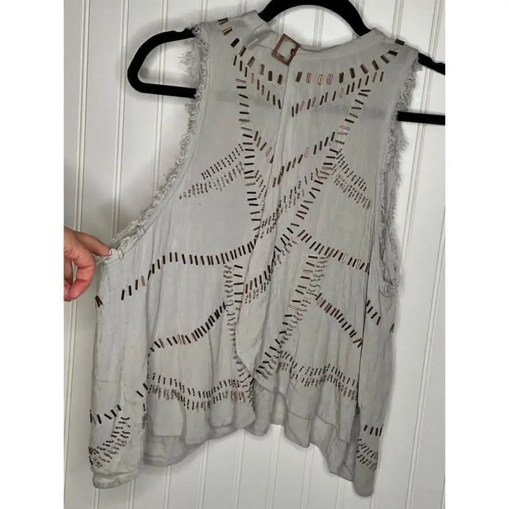 Free People Ferris Wheel Open Back Top Size Small. Retail ($128)